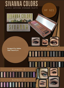 Sivanna colors Classic earthstone eyeshadow palette HF621